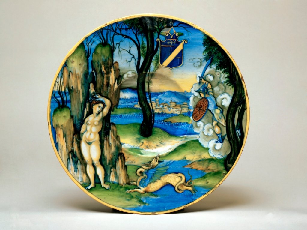 Detail of Plate by Nicola da Urbino