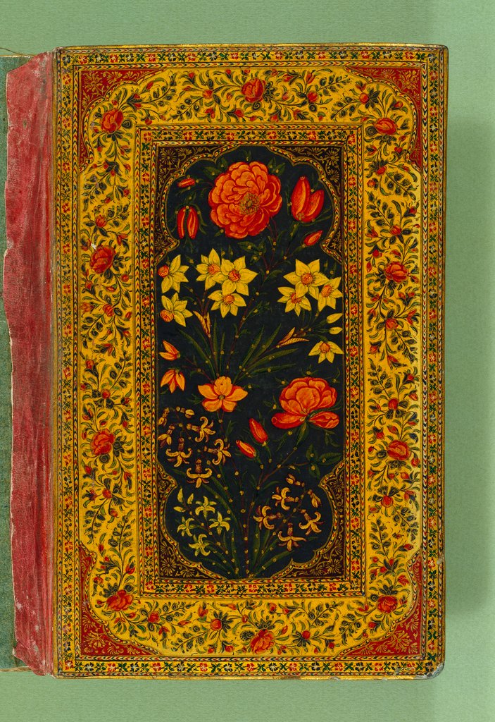 Detail of Cover of a manuscript by Nizami