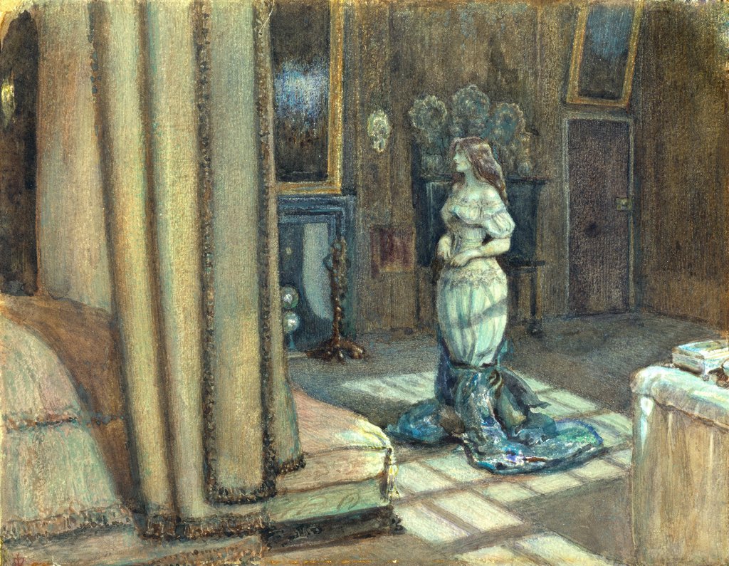 Detail of The Eve of St Agnes by John Everett Millais