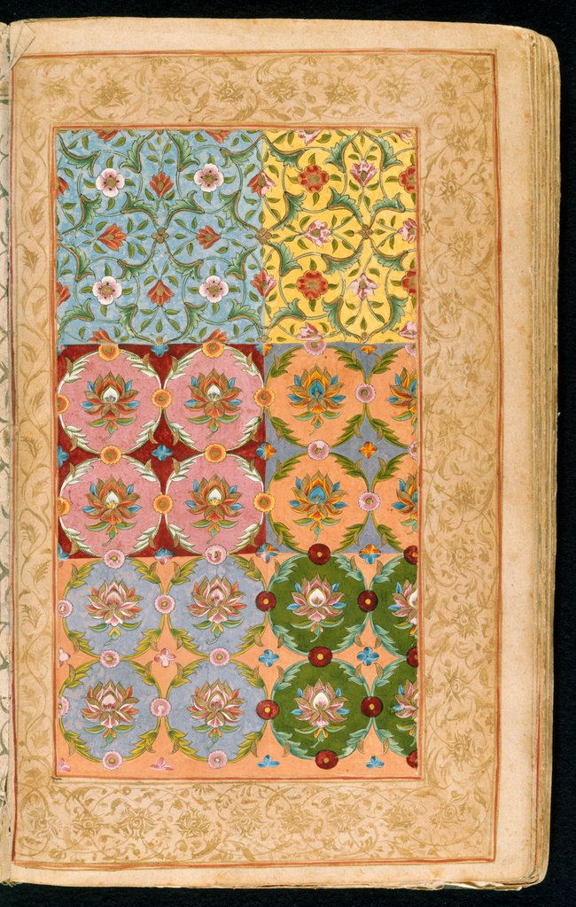 Detail of Page from Floral Designs for Textiles by Anonymous