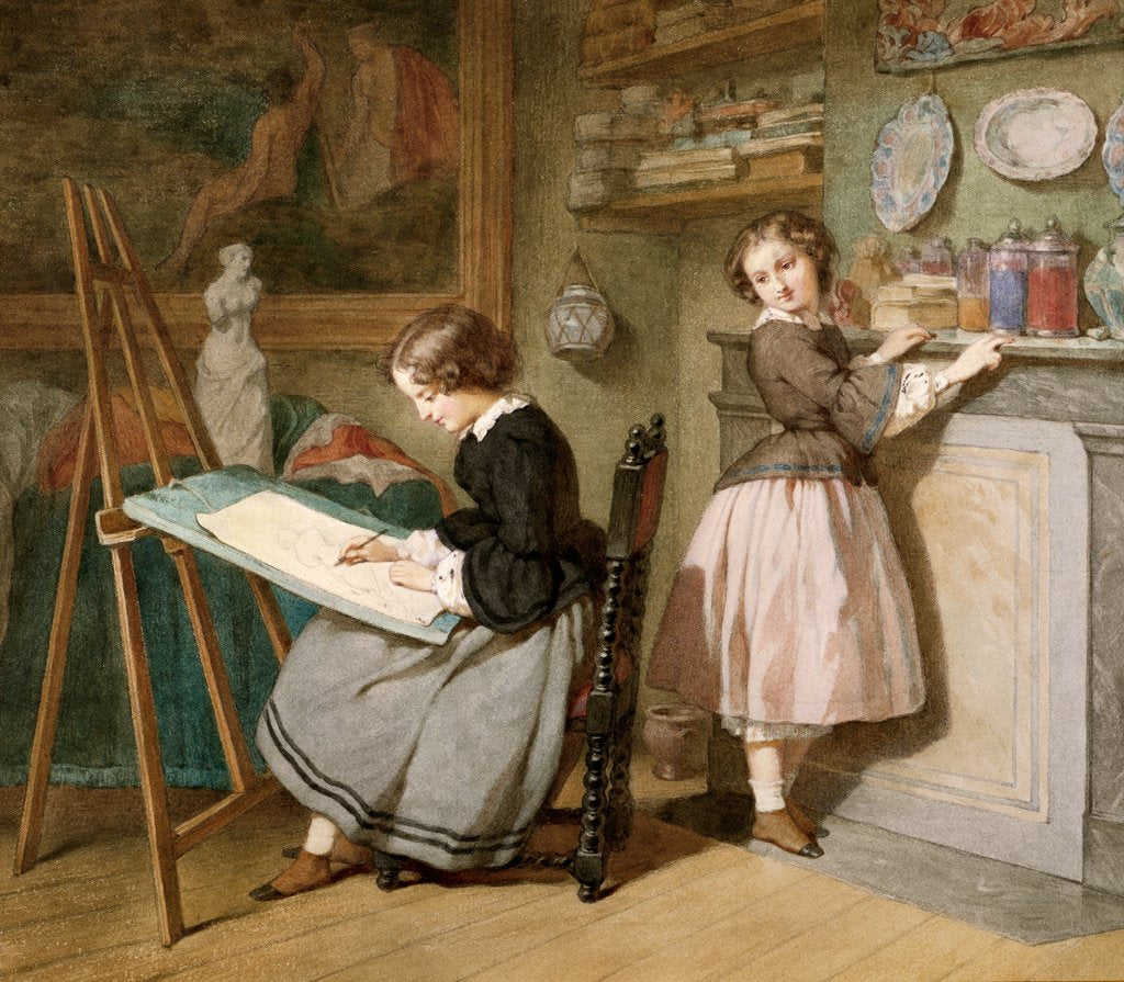 Detail of Interior of a Studio by Isidore Patrois
