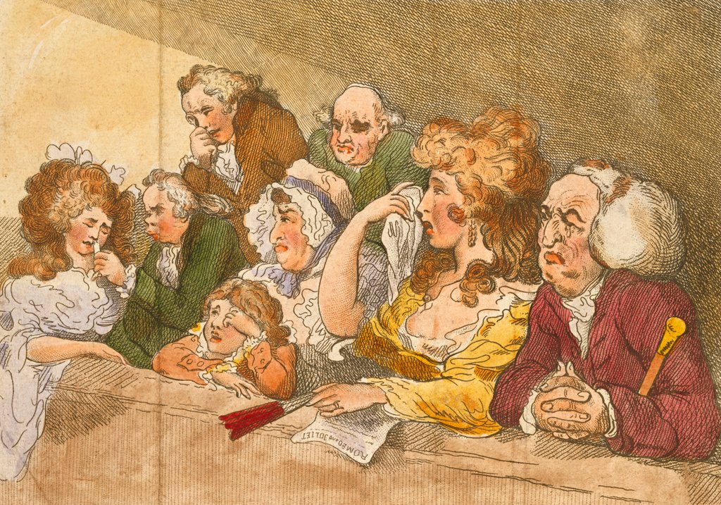 Detail of Tragedy Spectators by Thomas Rowlandson