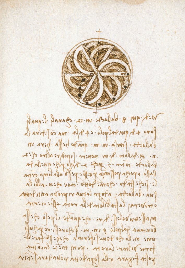 Detail of Page from the Forster Codex II by Leonardo da Vinci