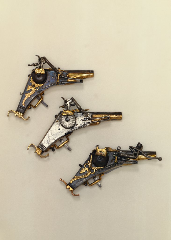 Detail of Wheel-lock Pistols by Michel Mann