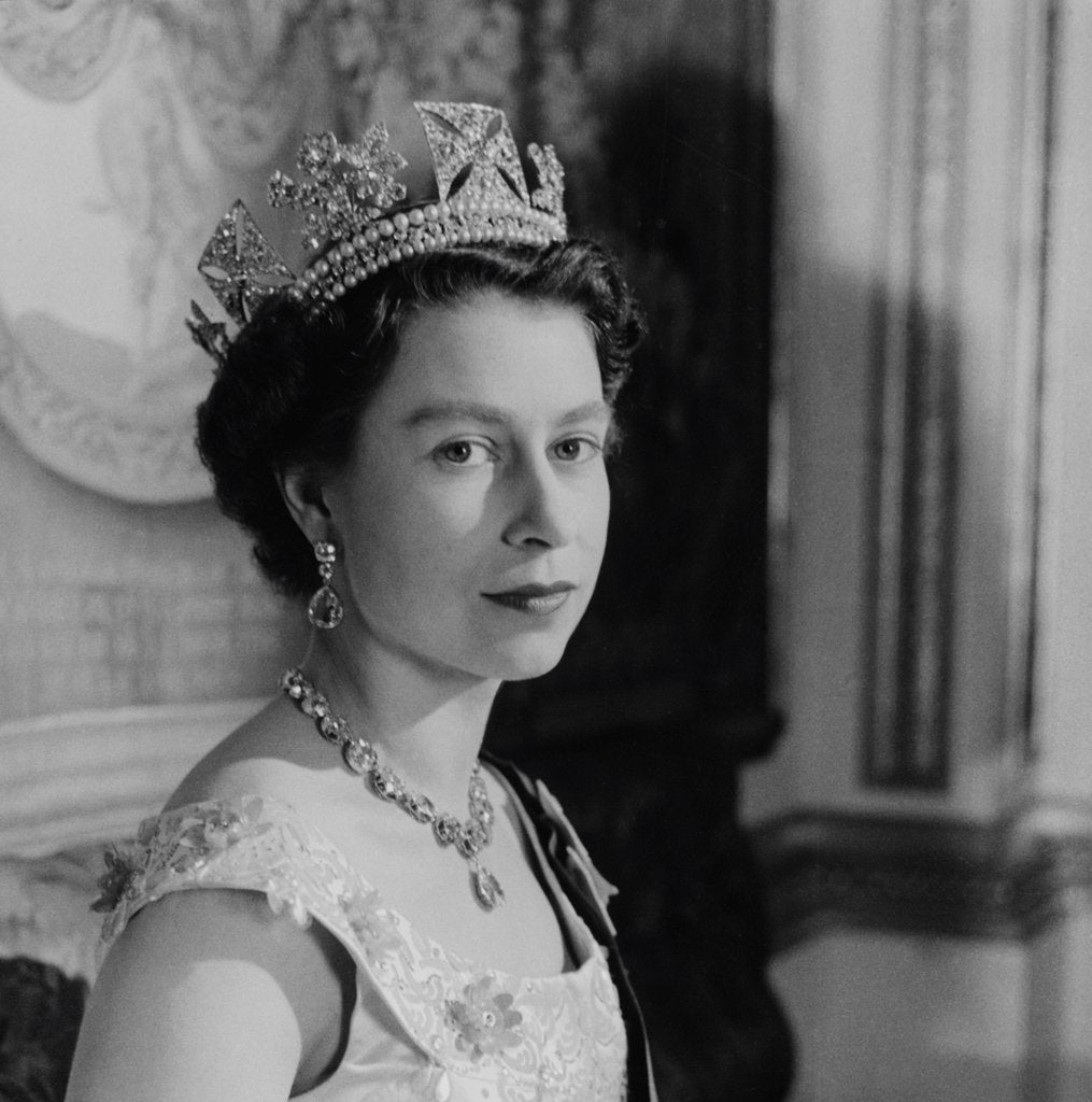 Detail of Portrait of Queen Elizabeth II by Cecil Beaton