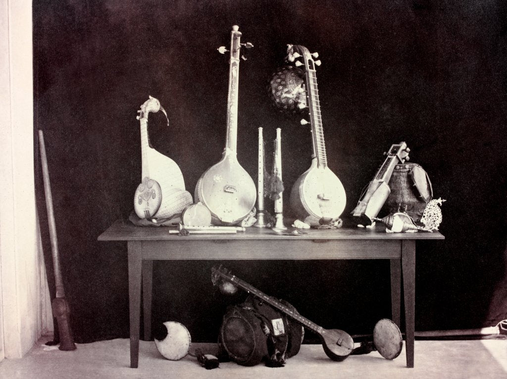 Detail of Musical instruments by Captain Linnaeus Tripe
