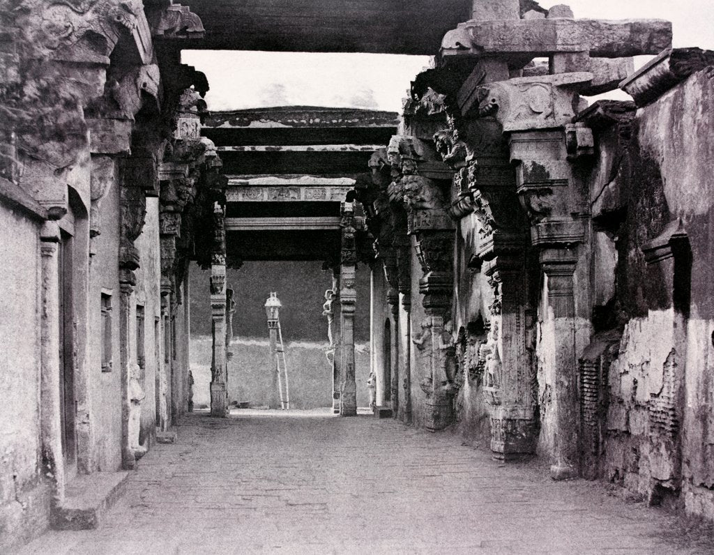 Detail of Entrance to the Steps, Leading up to the Pagoda on the Rock, Looking Towards the Street by Captain Linnaeus Tripe
