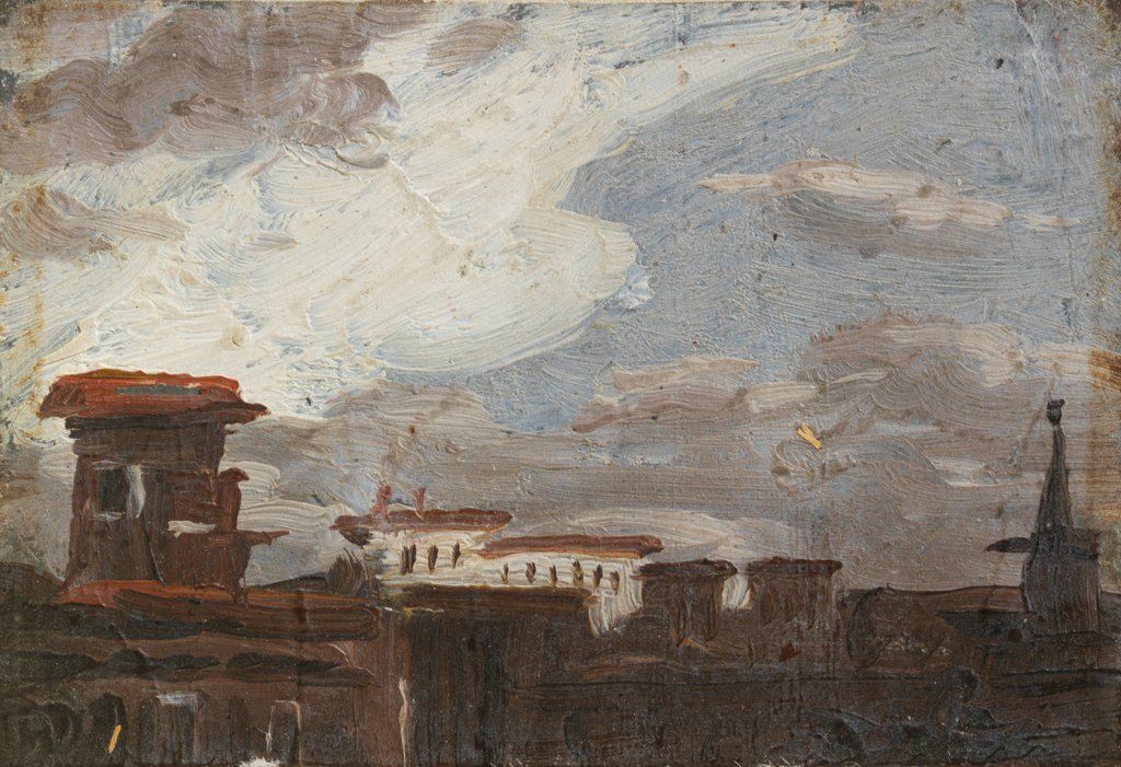 Detail of View of a town by Benjamin West