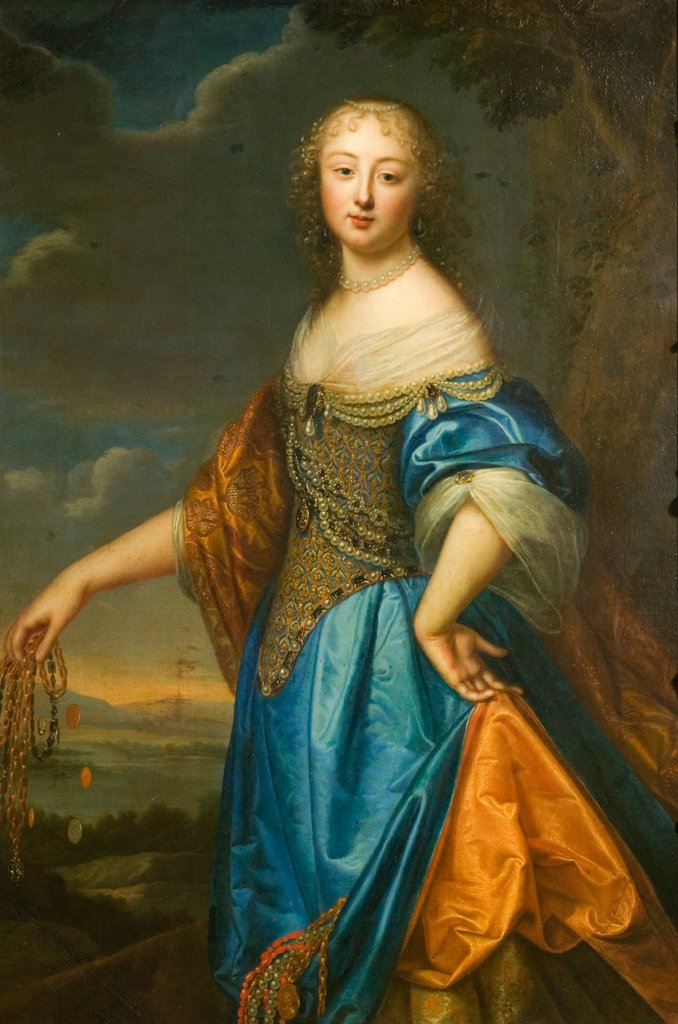 Detail of A Lady said to be Jeanne de Marigny by Charles Beaubrun