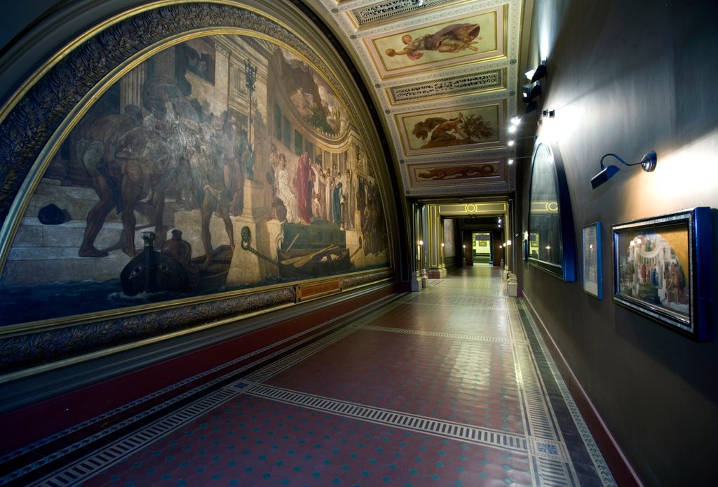 Detail of The Leighton Frescoes Gallery at the V&A Museum by V&A Photography Stuido