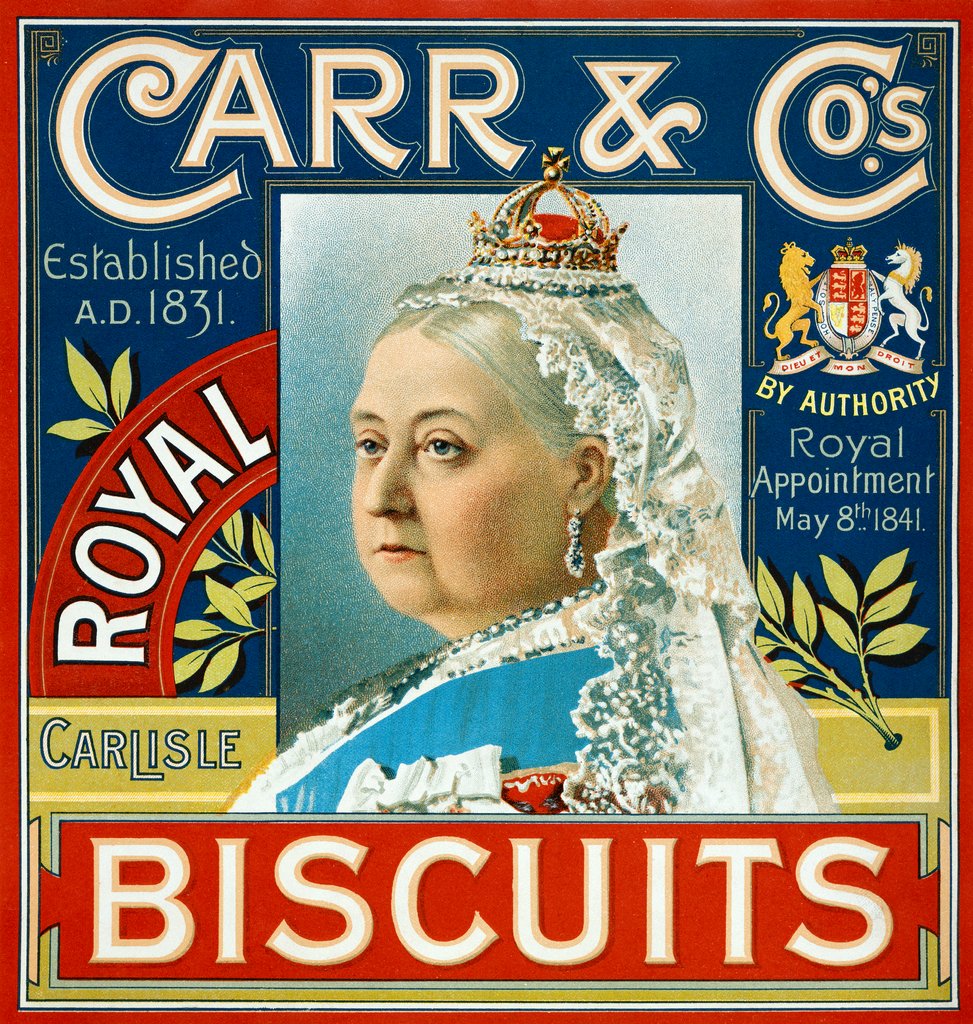 Detail of Tin of Royal Biscuits by Carr & Co.