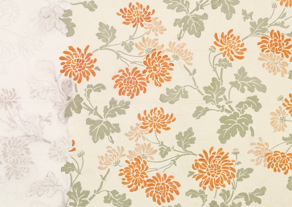 Detail of Wallpaper by Charlotte Horne Spiers