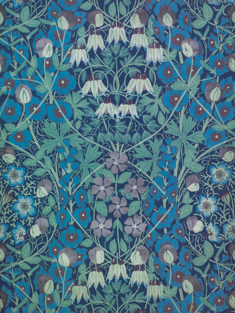 Detail of The Rose Bush wallpaper by Allan Vigars