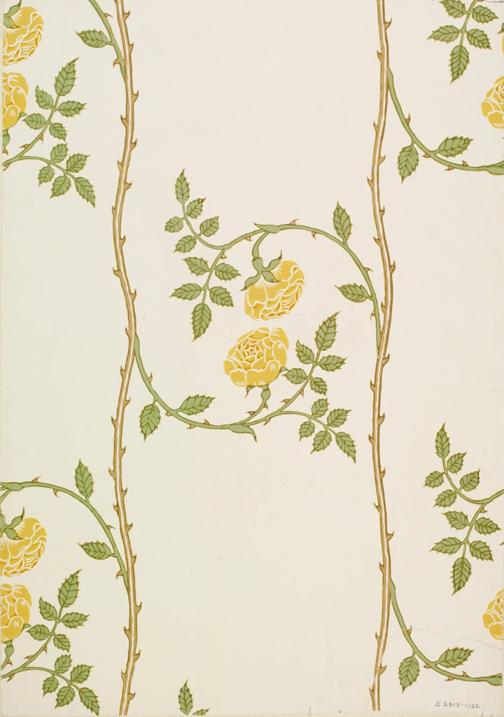 Detail of The Rosamund Decoration wallpaper by Walter Crane