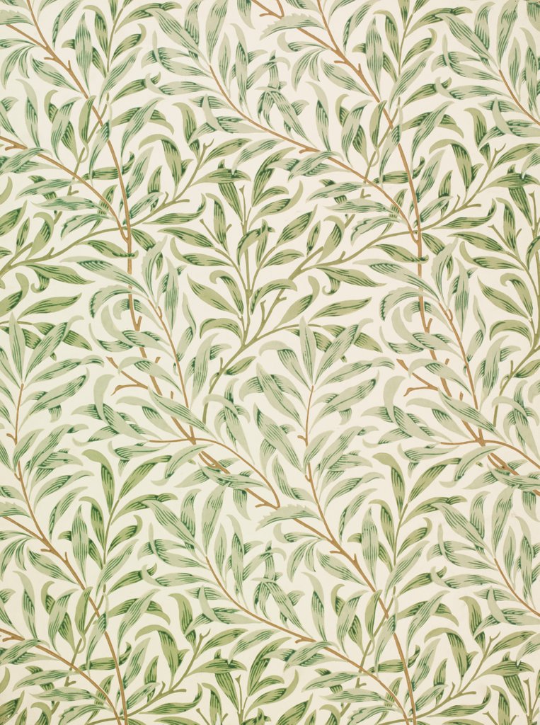 Detail of Willow Bough wallpaper by William Morris
