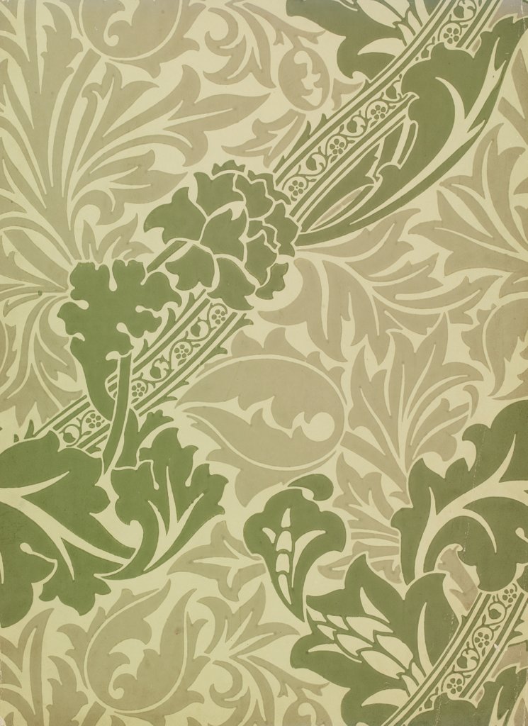 Detail of Bruges wallpaper by William Morris