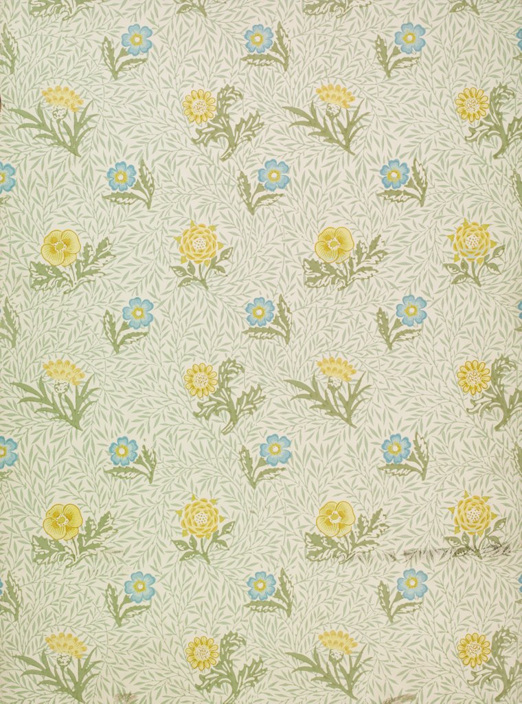 Detail of Powdered wallpaper by William Morris