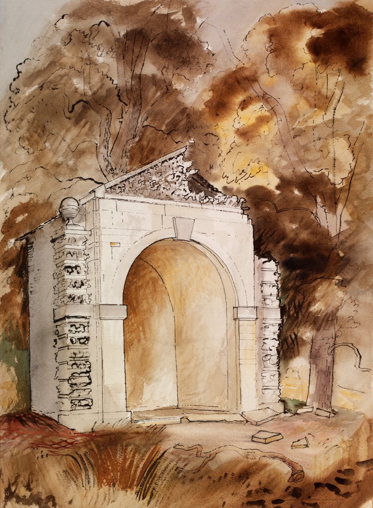 Detail of The Duck House in the Park of Buckland House near Faringdon by John Piper