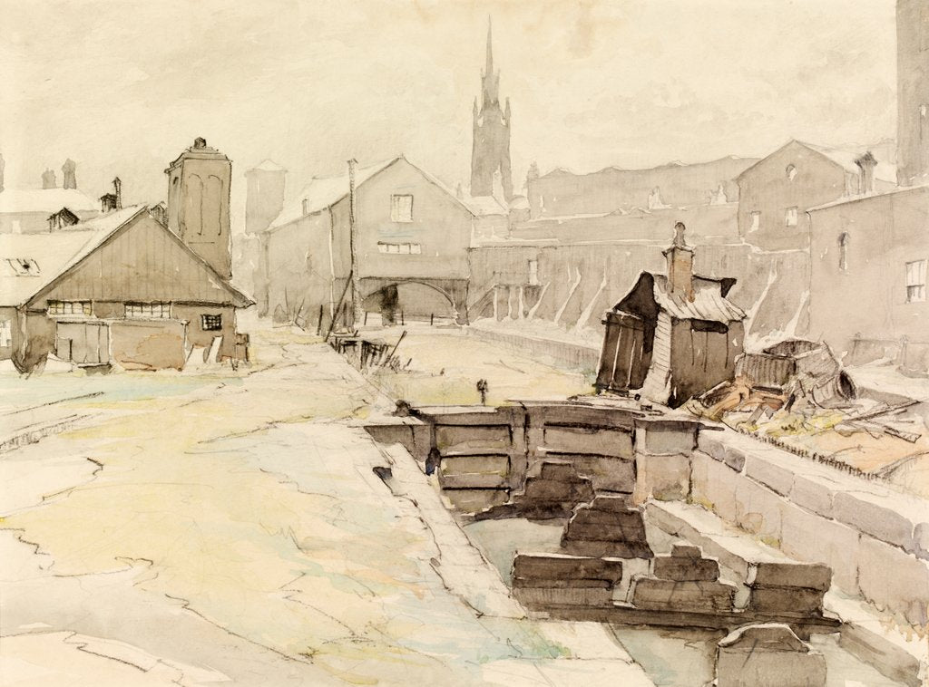 Detail of Manchester Ship Canal, Quay Street, Manchester by Albert Pile