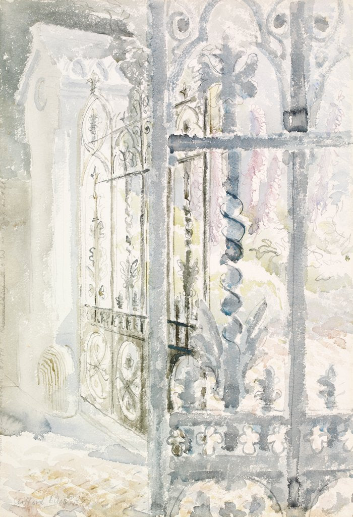 Detail of Gates at the Hermitage, Lansdown, Bath by Clifford Ellis