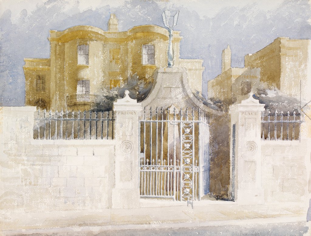Detail of Priory Place, Lyncombe Hill, Bath by Clifford Ellis