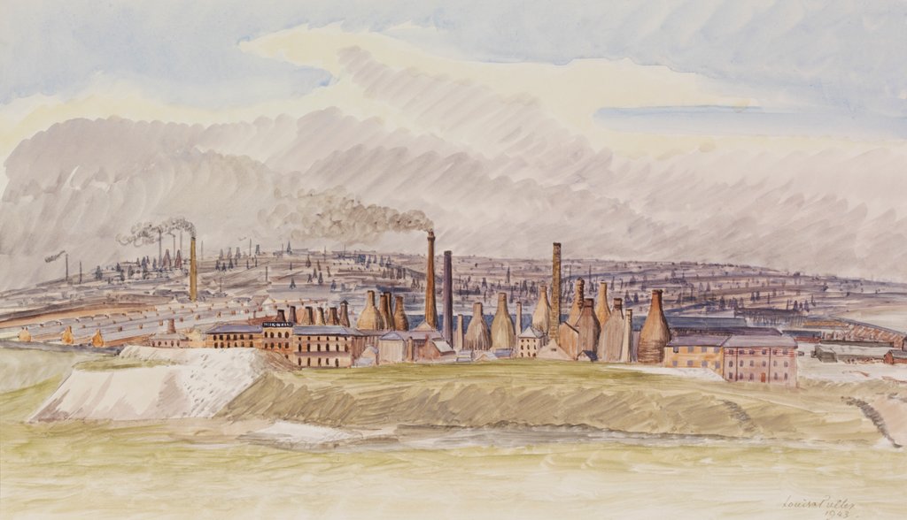 Detail of General view of Hanley and Burslem by Louisa Puller