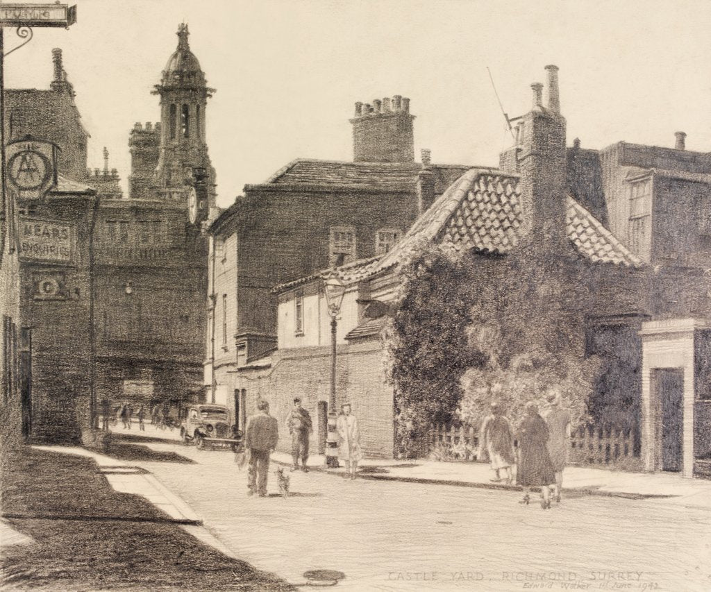 Detail of Castle Yard, Richmond by Edward Walker