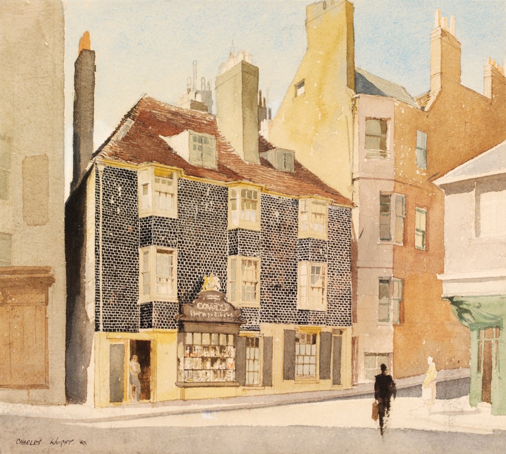 Detail of House and Shop in Pool Valley, Brighton by Charles Knight