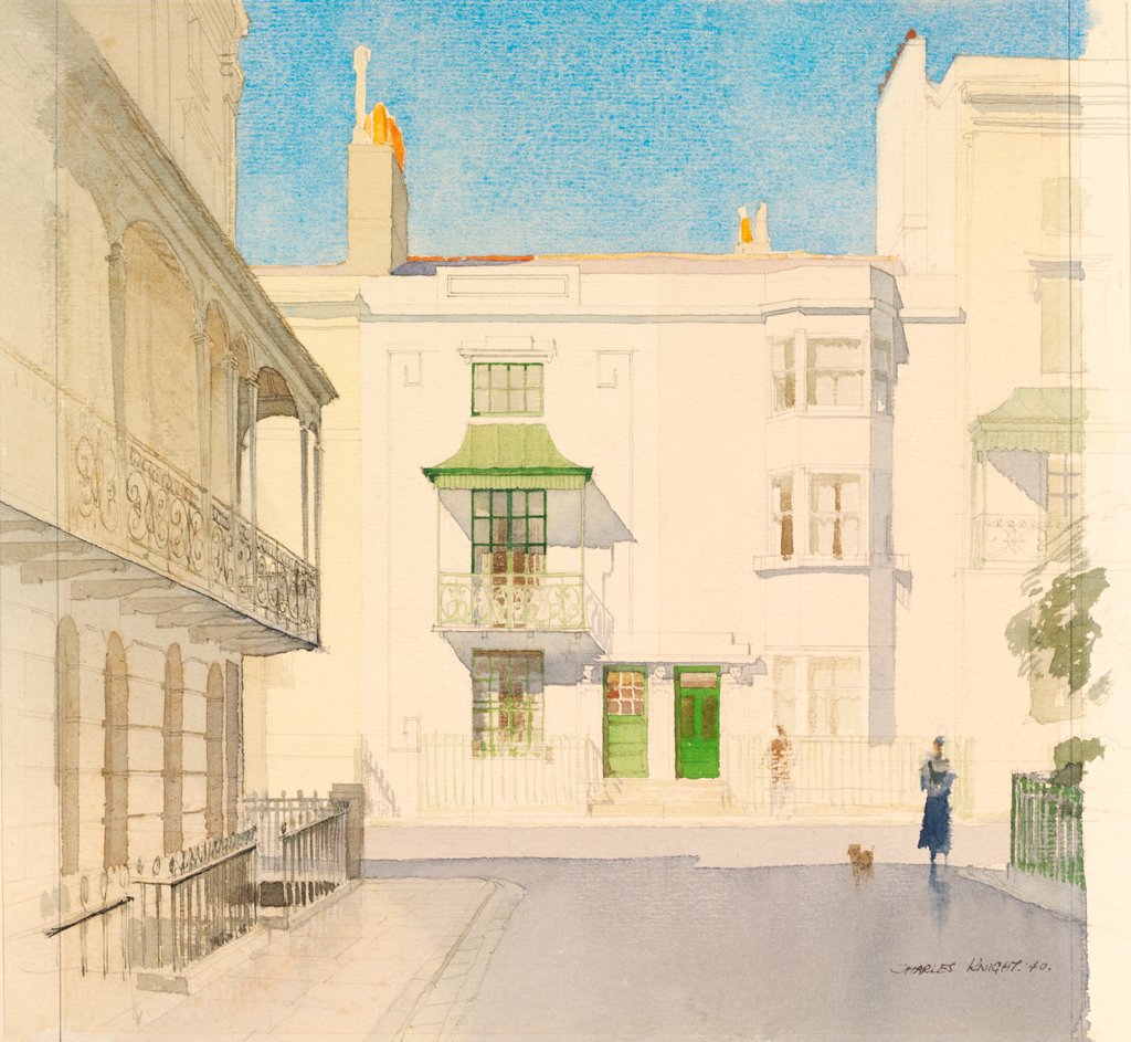 Detail of Regency Brighton, Houses in Russell Square by Charles Knight