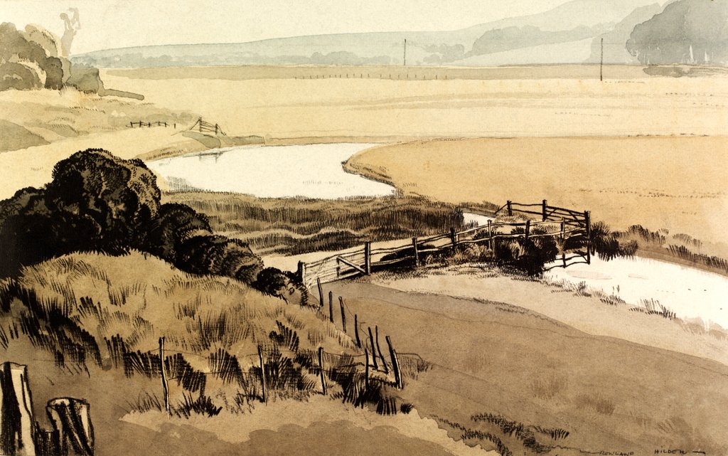 Detail of The Cuckmere at Litlington by Hilder