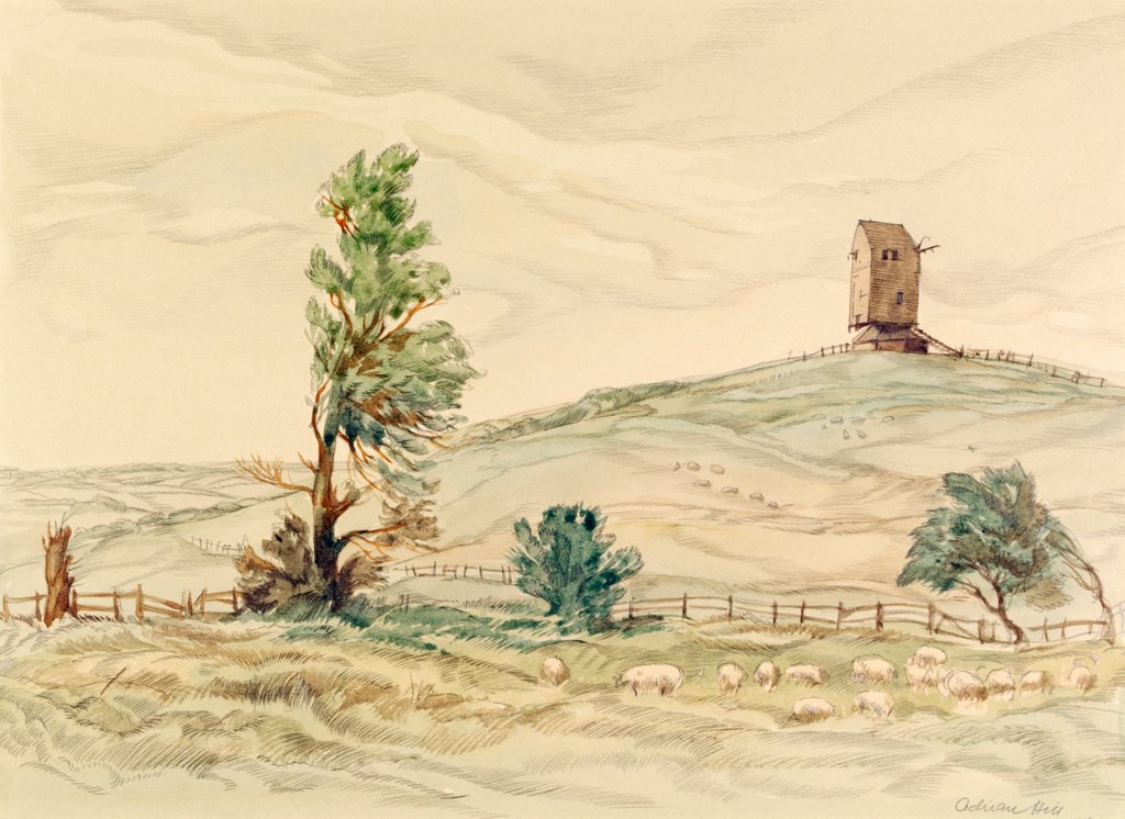Detail of Brangwyn's Mill, Winchelsea, Sussex by Adrian Hill