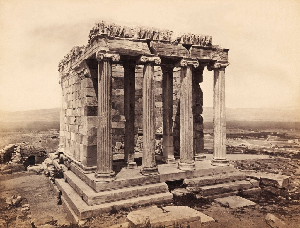 Detail of Athens Temple of Victory by Francis Frith & Co.