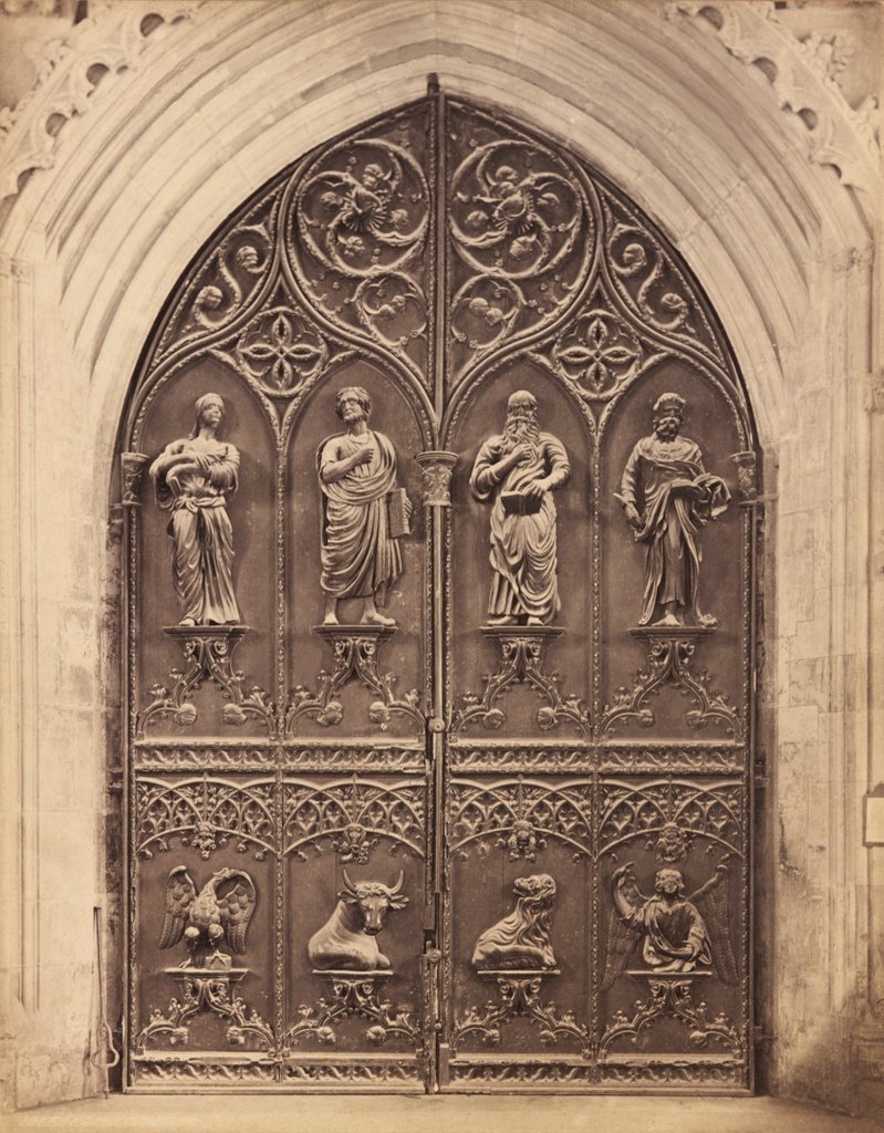 Detail of North Door Beverley Minster by Francis Frith & Co.