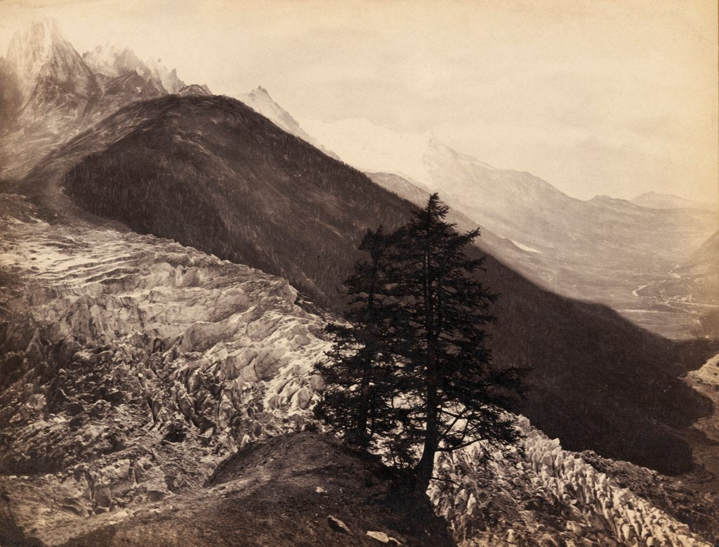 Detail of Glacier des Bois Mt Blanc by Francis Frith & Co.