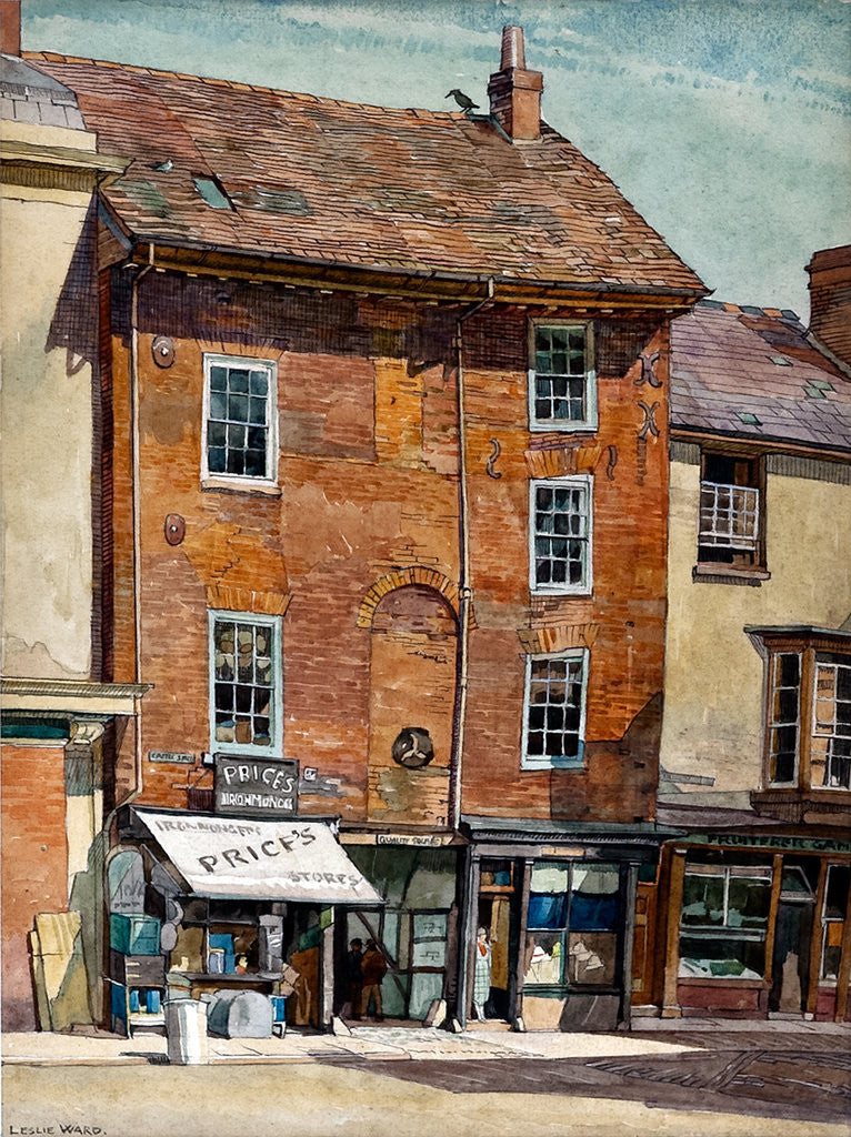Detail of Castle Street, Worcester by Leslie Moffat Ward