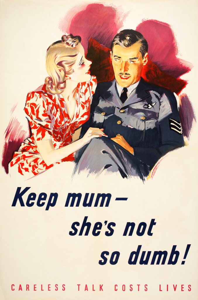 Detail of Keep mum, she's not so dumb! by Unknown