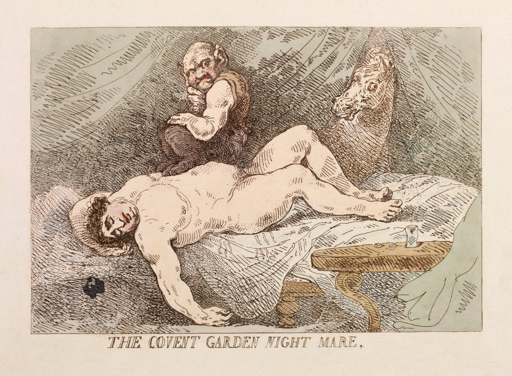 Detail of The Covent Garden Night Mare by Thomas Rowlandson