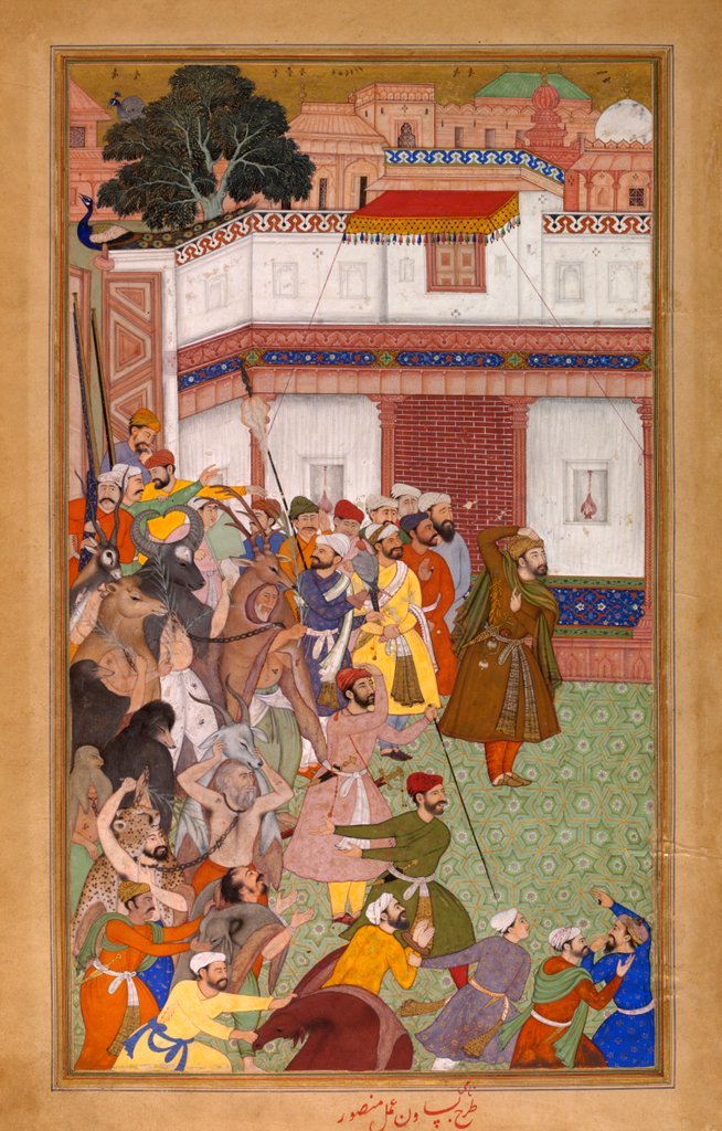 Detail of Husain Quli Presents Prisoners of War from Lahore by Basawan