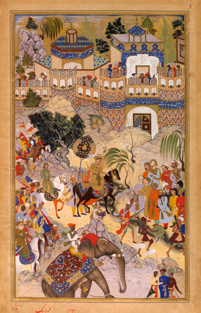 Detail of Akbar's Triumphant Entry into Surat by Farrukh
