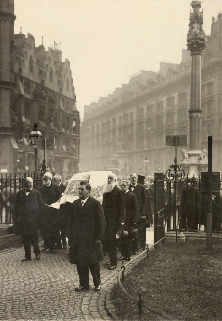 Detail of Pall-bearers leading the cortege at the funeral of The Right Hon. W E Gladstone by S.B. Bolas