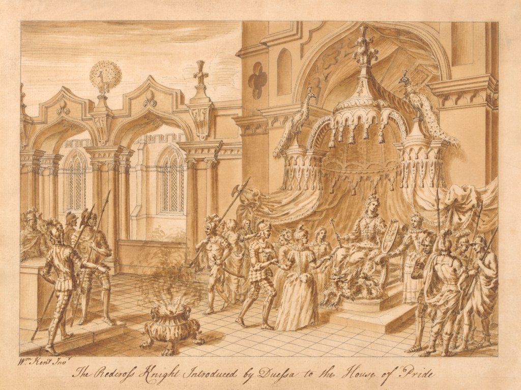 Detail of The Redcross knight introduced by Duessa to the House of Pride by William Kent