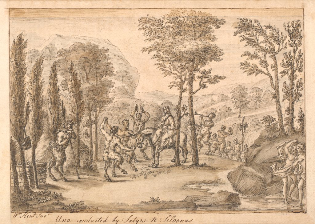 Detail of Una conducted by Satyrs to Silvanus by William Kent