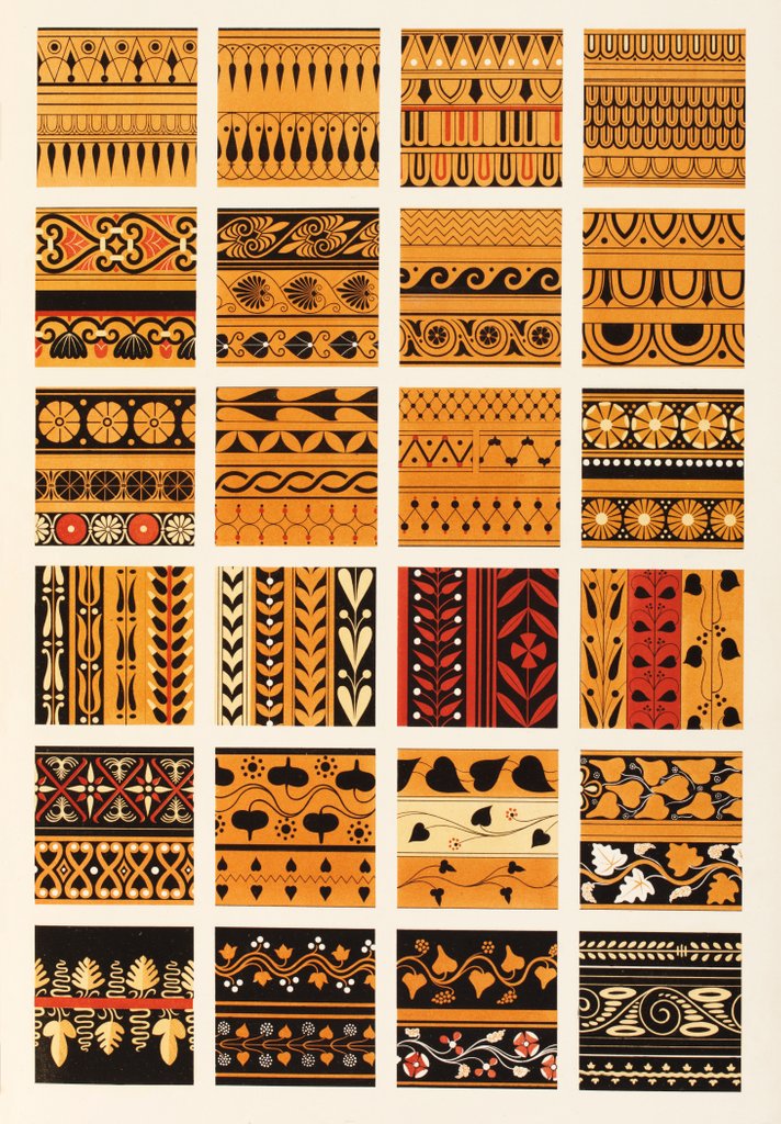 Detail of Plate 17 - Greek patterns by Owen Jones