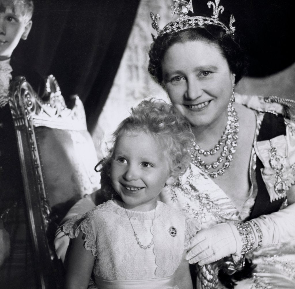 Detail of The Queen Mother and Princess Anne at the Coronation by Cecil Beaton