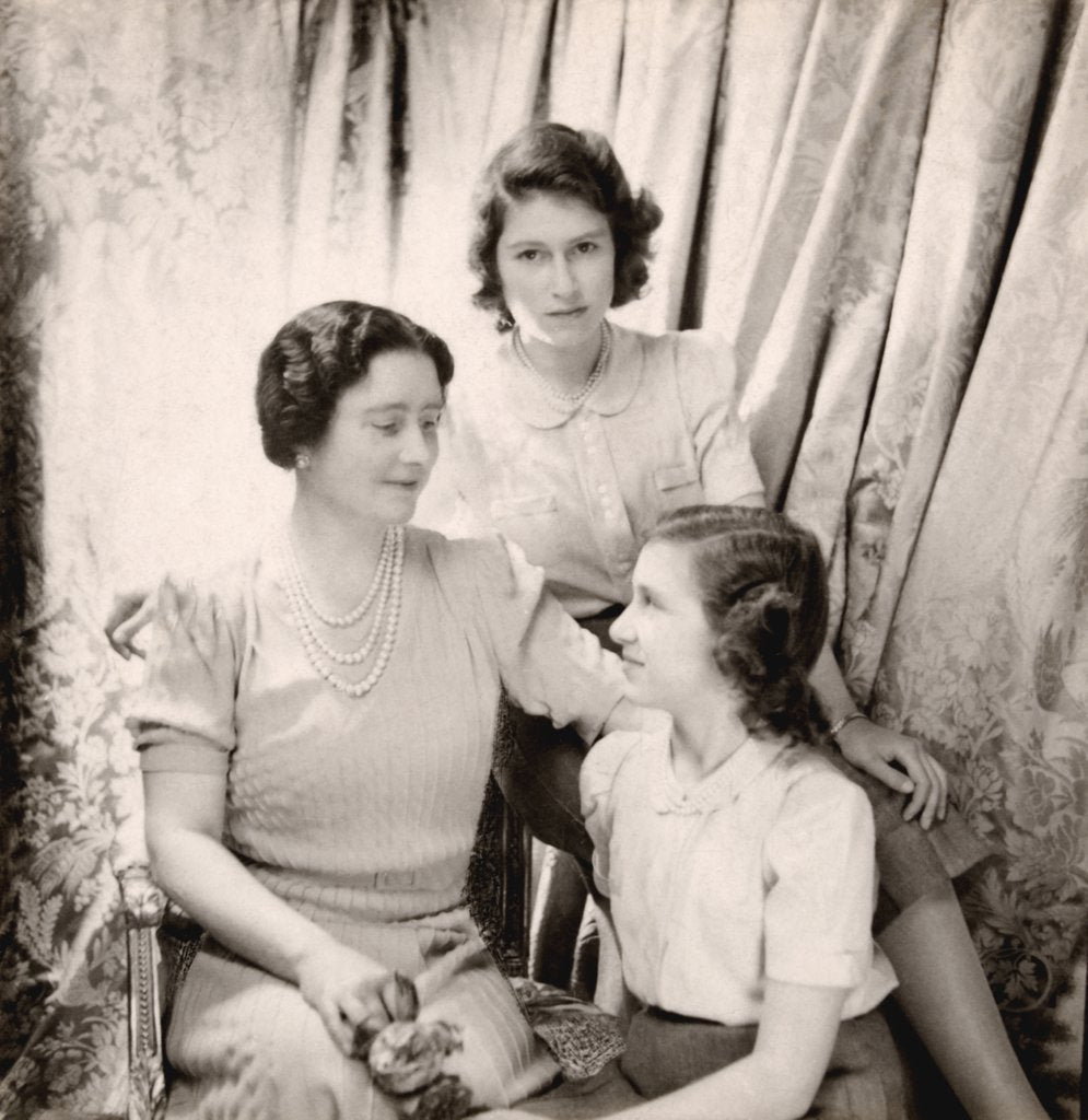Detail of The Queen Mother, Princess Margaret and Princess Elizabeth by Cecil Beaton
