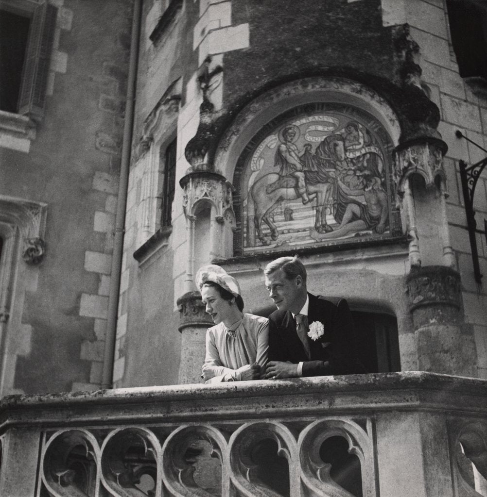 Detail of The Duke and Duchess of Windsor on their wedding day by Cecil Beaton