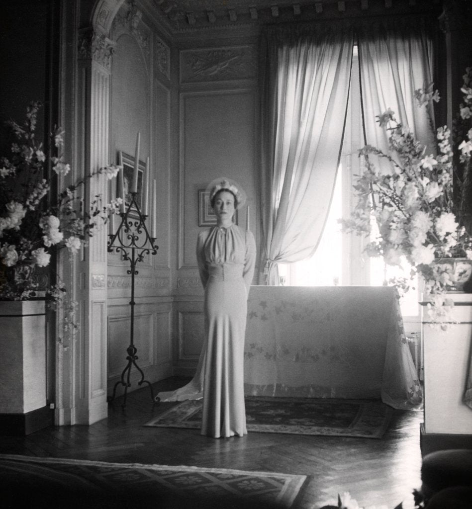 Detail of The Duchess of Windsor in day dress by Cecil Beaton