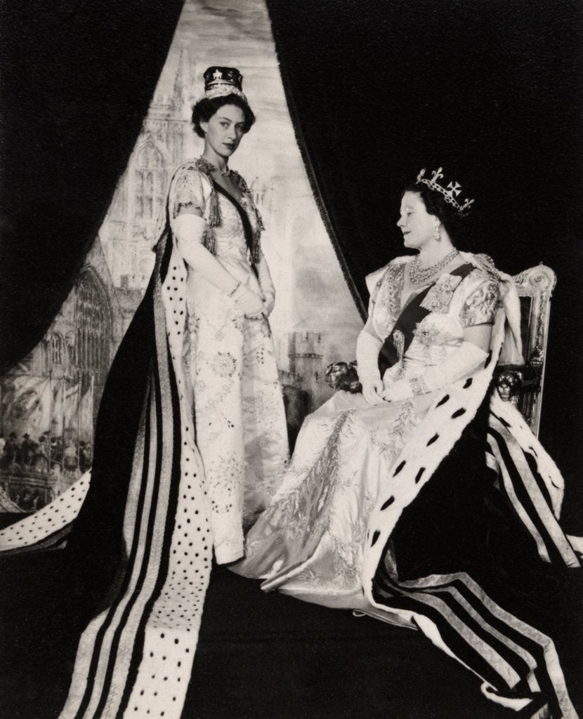 Detail of Princess Margaret and the Queen Mother by Cecil Beaton