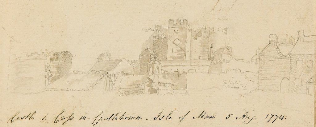 Detail of Castle & Cross in Castletown, Isle of Man by Unknown