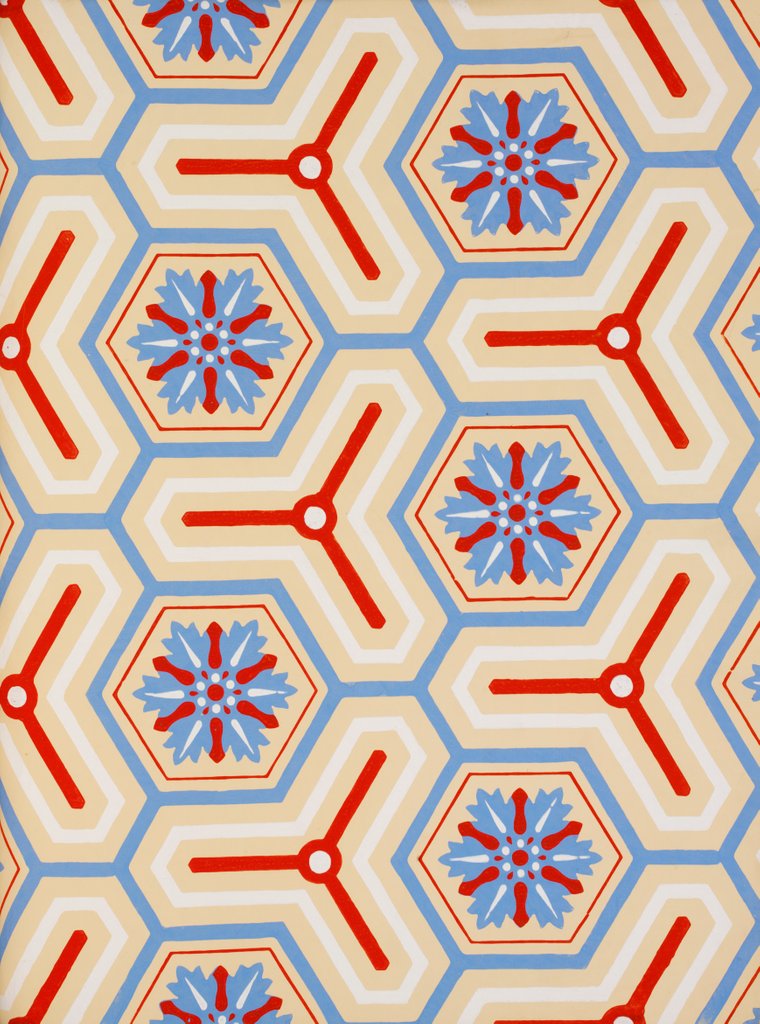 Detail of Wallpaper pattern from a book by Anonymous